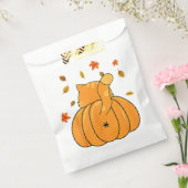 Sachets En Papier Drôle Halloween Orange Citrouille Bouton pour chat (Scellé)