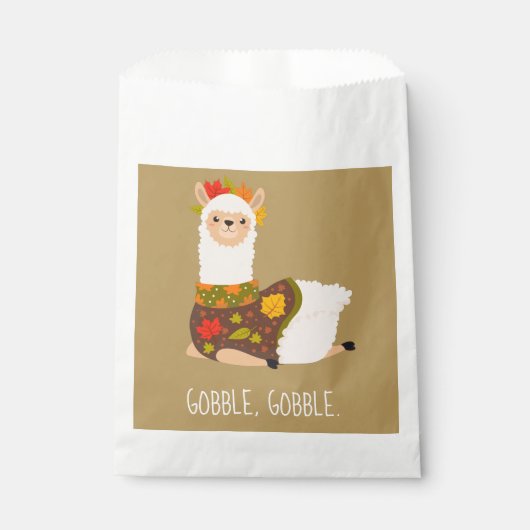 Sachets En Papier Drôle Llama Turquie Thanksgiving (Devant)