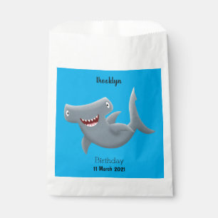 Sachets En Papier Drôle mignon requin marteau dessin animé