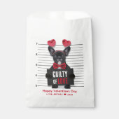 Sachets En Papier Drôle Mugshot Coupable Aimer Chien Saint Valentin (Devant)