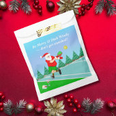 Sachets En Papier Drôle Père Noël Jouer Pickleball Joyeux Volley Xma