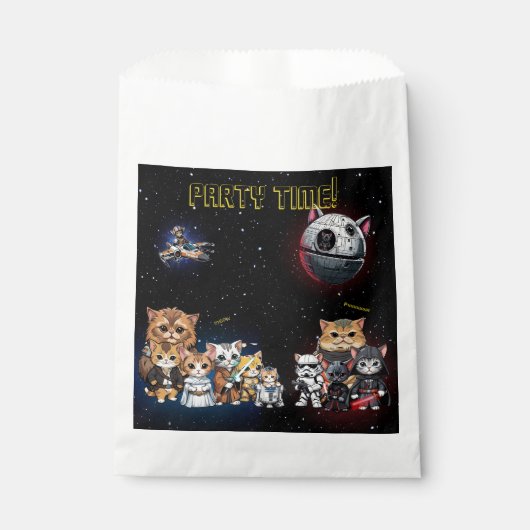 Sachets En Papier Drôle Science Fiction Kitty Chat Invitation person (Devant)