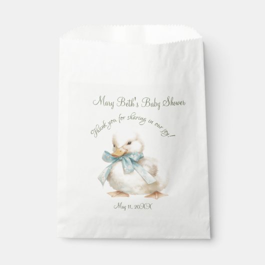 Sachets En Papier Duckling with Ribbon Baby Shower (Devant)