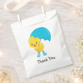 Sachets En Papier Ducky avec Merci parapluie (Coupé)