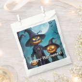 Sachets En Papier Duo Citrouille éffrayant d'Halloween (Coupé)