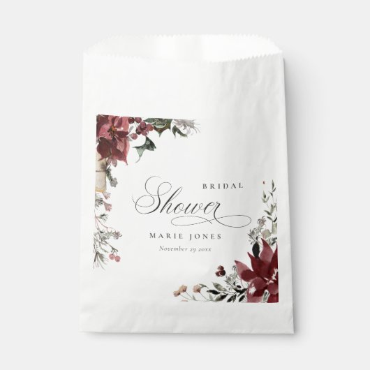 Sachets En Papier Dusky Chaud Winter Festiage Fête des mariées Folia (Devant)