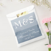 Sachets En Papier Dusty Bleu Simple Moderne Chic Script Favoriser Sa (Scellé)