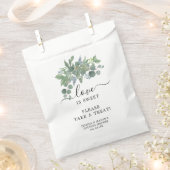 Sachets En Papier Dusty Blue Eucalyptus Favor Sac Amour est doux (Coupé)