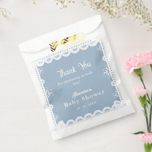 Sachets En Papier Dusty Blue mexicaine baby shower papillon picado