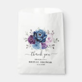 Sachets En Papier Dusty Blue Purple Navy Lilac Blooms Fête des marié (Devant)