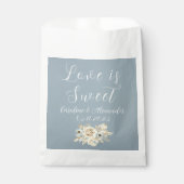 Sachets En Papier Dusty Blue Typographie Calligraphie Moderne Élégan (Devant)