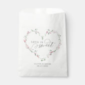 Sachets En Papier Dusty Rose Fleurs sauvages Heart Love is Sweet Mar (Devant)