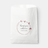 Sachets En Papier Dusty Rose Simple Coeur Mariage de couronne (Devant)