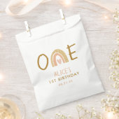Sachets En Papier Earthy Rainbow Girl 1er anniversaire (Coupé)