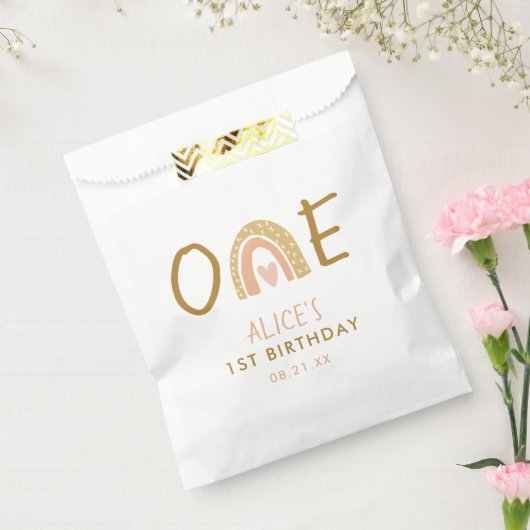 Sachets En Papier Earthy Rainbow Girl 1er anniversaire (Scellé)