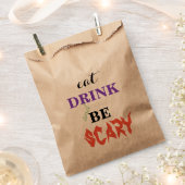 Sachets En Papier EAT Boire et être effrayant Halloween (Coupé)
