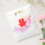 Sachets En Papier Eau mariage rouge de Chine fleurs de cerisier (Scellé)