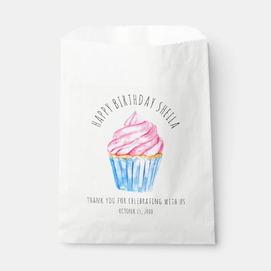 Sachets En Papier eau mignonne cupcake rose glaçage doux (Devant)