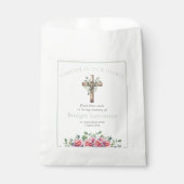 Sachets En Papier Ecalyptus & Roses Wooden Cross Funeral Seed Packet (Devant)
