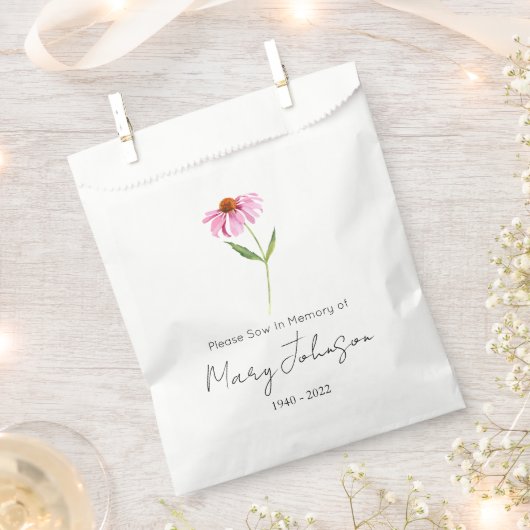 Sachets En Papier Echinacea | Sachet de graines simple Funérailles (Coupé)