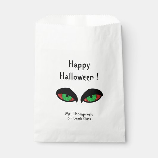 Sachets En Papier École Halloween Eyes (Devant)