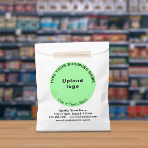 Sachets En Papier Écran vert clair pour affaires de marque sur sac e