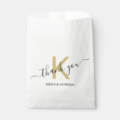 Sachets En Papier Écriture en or Merci (Devant)