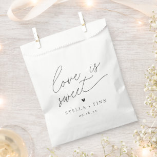Sachets En Papier Écriture Moderne Love Is Sweet Mariage