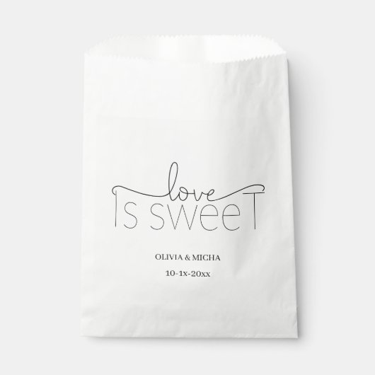 Sachets En Papier écriture simple et élégante L'amour est la faveur (Devant)