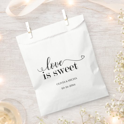 Sachets En Papier écriture simple et élégante L'amour est la faveur (Coupé)