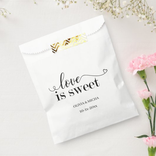 Sachets En Papier écriture simple et élégante L'amour est la faveur (Scellé)
