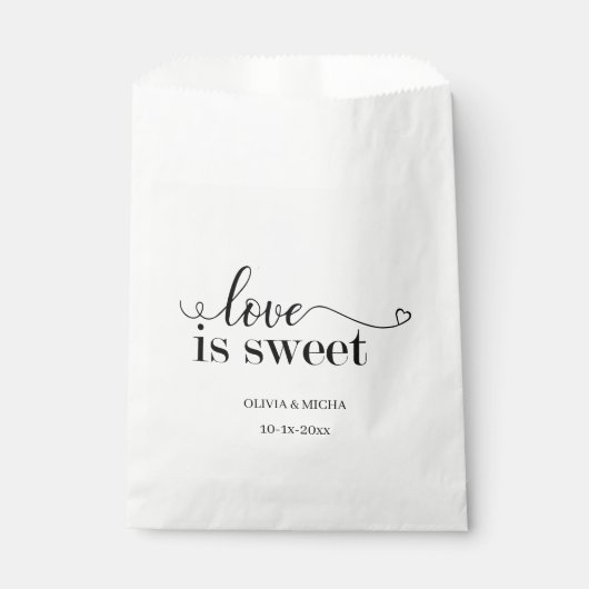 Sachets En Papier écriture simple et élégante L'amour est la faveur (Devant)