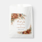 Sachets En Papier Eeucalyptus bordeaux en terre cuite et pampas (Devant)