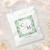 Sachets En Papier Eeucalyptus monogramme simple et élégant (Coupé)