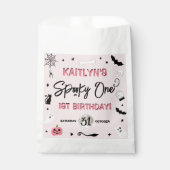 Sachets En Papier ÉFFRAYANT ! Filles Halloween 1er fête d'anniversai (Devant)