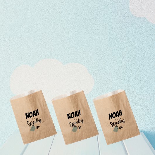 Sachets En Papier Éffrayant | Halloween 1er anniversaire | Bleu mini