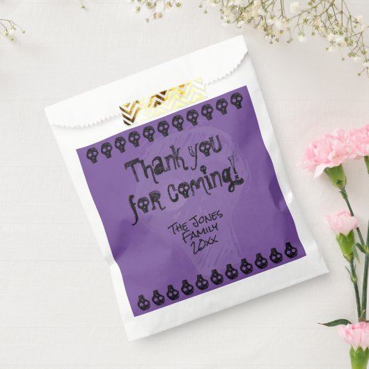 Sachets En Papier Éffrayant Joyeux Halloween Letters | Violet/Noir (Scellé)