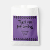 Sachets En Papier Éffrayant Joyeux Halloween Letters | Violet/Noir (Devant)