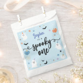 Sachets En Papier Éffrayant un joli bleu fantôme Halloween 1er anniv (Coupé)