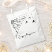 Sachets En Papier Éffrayante Black Spiders Party | Bonne Halloween (Coupé)