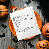 Sachets En Papier Éffrayante Black Spiders Party | Bonne Halloween