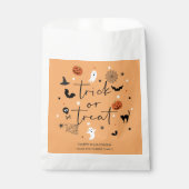 Sachets En Papier Éffrayante fête d'Halloween Orange (Devant)