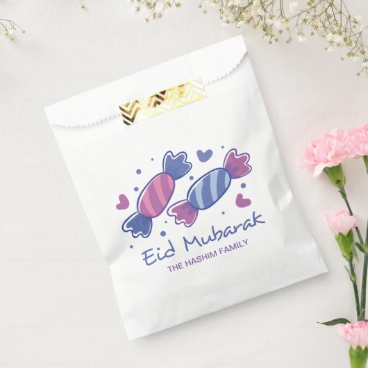Sachets En Papier Eidiya Sweets Aïd Moubarak Personnalisé (Scellé)