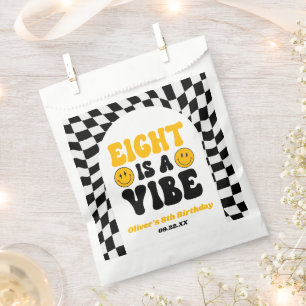 Sachets En Papier Eight Is A Vibe Rétro Huitième 8ème Anniversaire