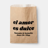 Sachets En Papier El amor es dulce mariage accueil pour invités (Devant)