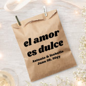 Sachets En Papier El amor es dulce mariage accueil pour invités (Coupé)