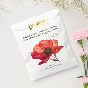 Sachets En Papier Élégance à Pétales Écarlates