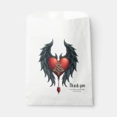 Sachets En Papier Elégance celtique avec coeur et ailes. (Devant)