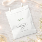 Sachets En Papier Élégance Classique Script Simple Mariage de verdur (Coupé)