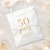 Sachets En Papier Élégant 50e anniversaire de Mariage Champagne (Coupé)